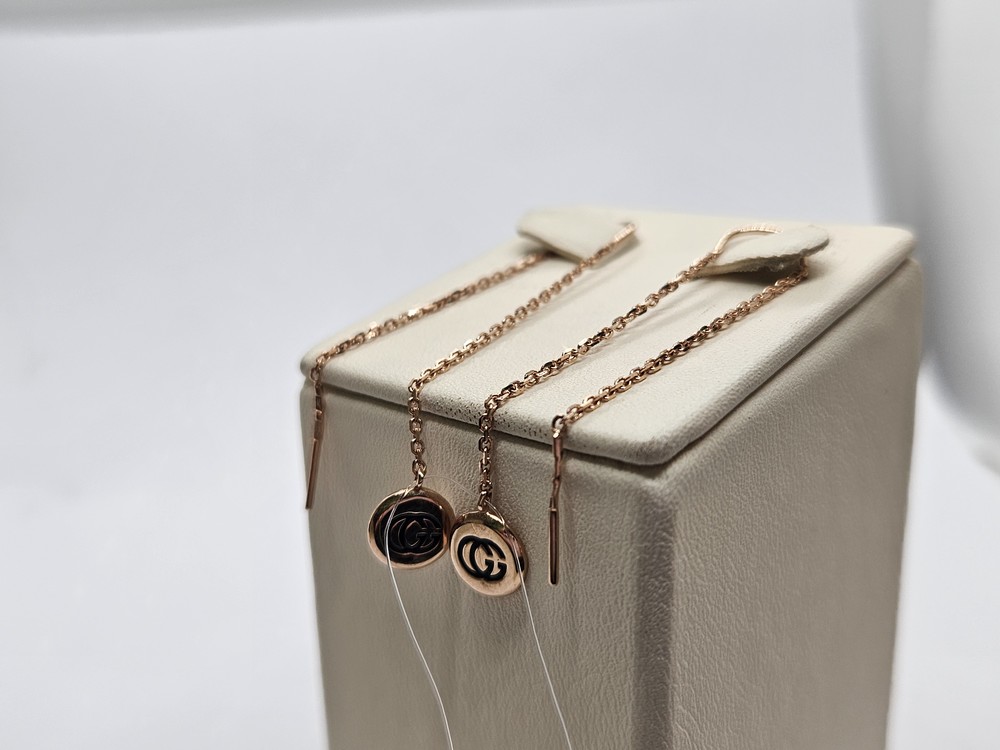 СЕРЬГИ ПРОДЕВКИ эмаль (Au 585)