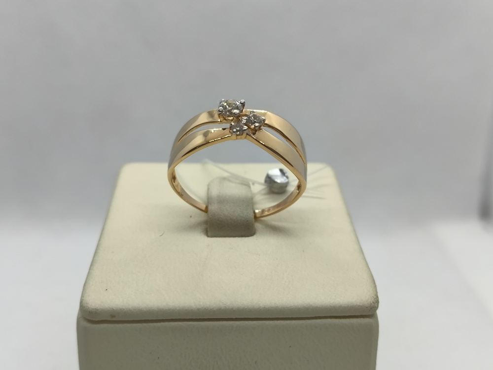 КОЛЬЦО С КАМНЯМИ (Au 585)