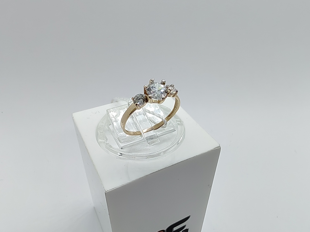 КОЛЬЦО С КАМНЯМИ (Au 585)