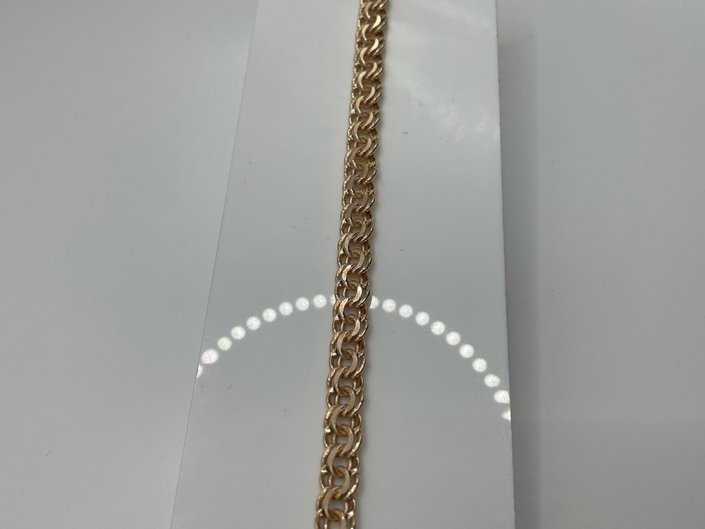 БРАСЛЕТ ПУСТОТЕЛЫЙ Бисмарк (Au 585)