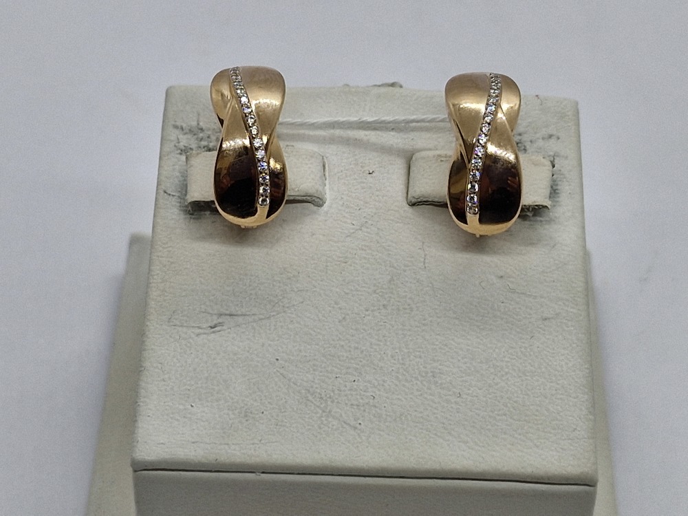 СКМИ585 СЕРЬГИ С КАМНЯМИ (Au 585)