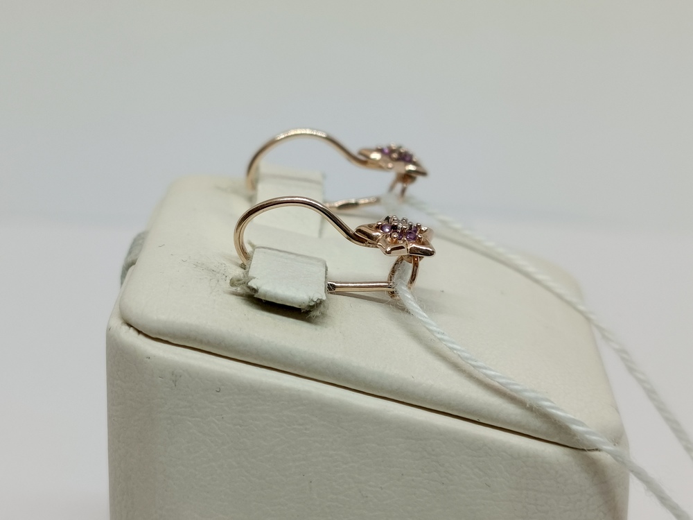 СКМИ585 СЕРЬГИ С КАМНЯМИ (Au 585)