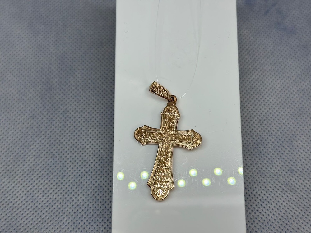 ПОДВЕСКА КРЕСТ без камня (Au 585)