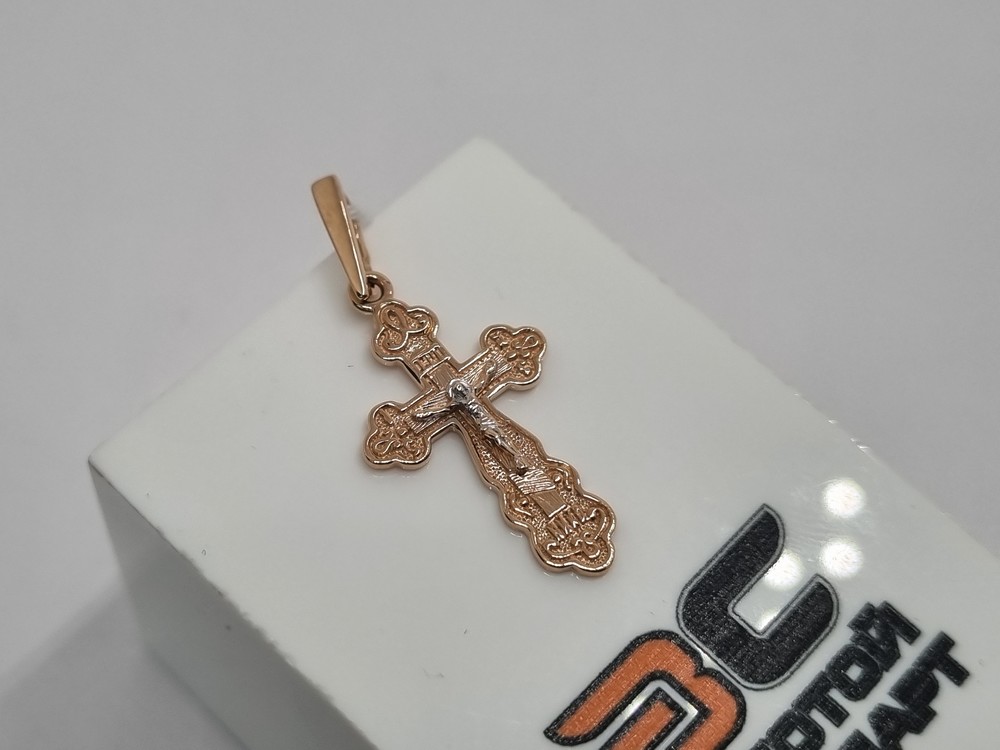 ПОДВЕСКА КРЕСТ БЕЗ КАМНЯ (Au 585)