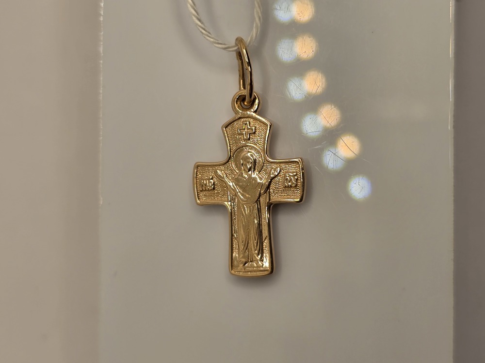 ПОДКБК585 ПОДВЕСКА КРЕСТ БЕЗ КАМНЯ (Au 585)