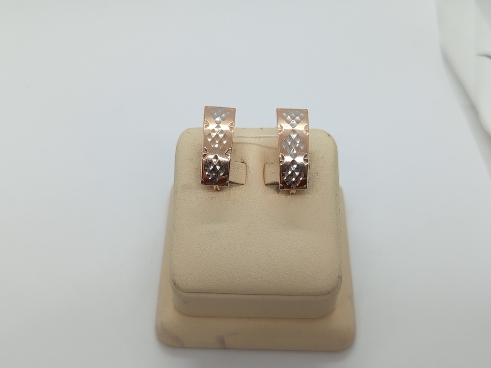 СБКМ585 СЕРЬГИ БЕЗ КАМНЯ (Au 585)