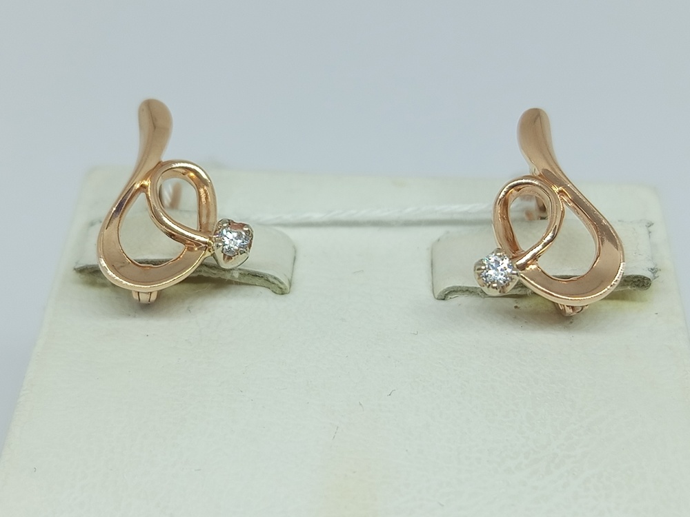 СЕРЬГИ С КАМНЕМ (Au 585)