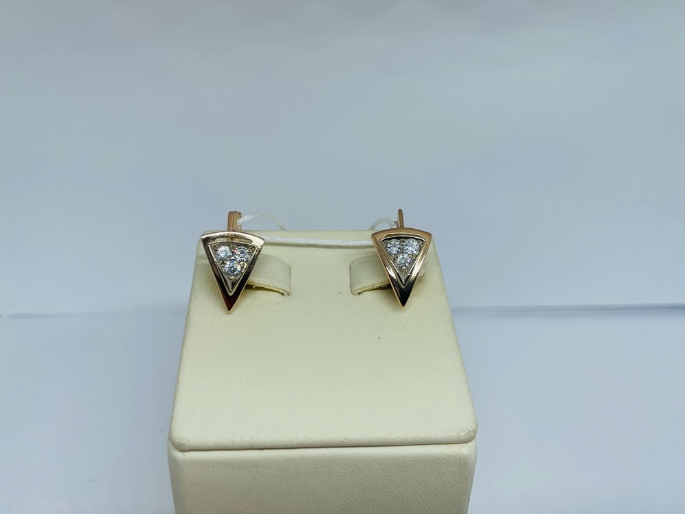 СКМИ585 СЕРЬГИ С КАМНЯМИ (Au 585)