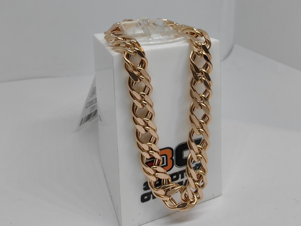 7120154П-19 БРАСЛЕТ ПУСТОТЕЛЫЙ Ромб двойной (Au 585)