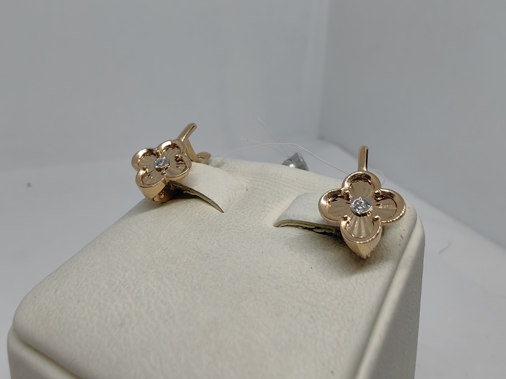 СЕРЬГИ С КАМНЕМ (Au 585)