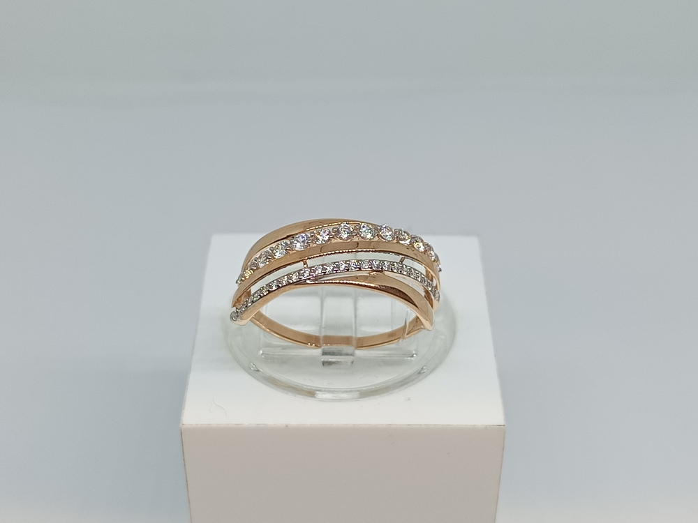 КОЛЬЦО С КАМНЯМИ (Au 585)