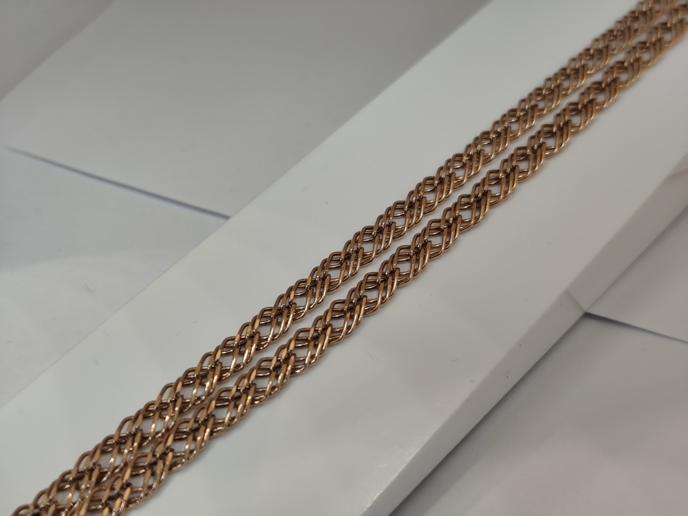 ЦЕПЬ ПУСТОТЕЛАЯ Ромб тройной (Au 585)