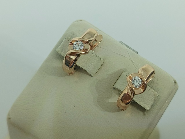 СЕРЬГИ С КАМНЕМ (Au 585)