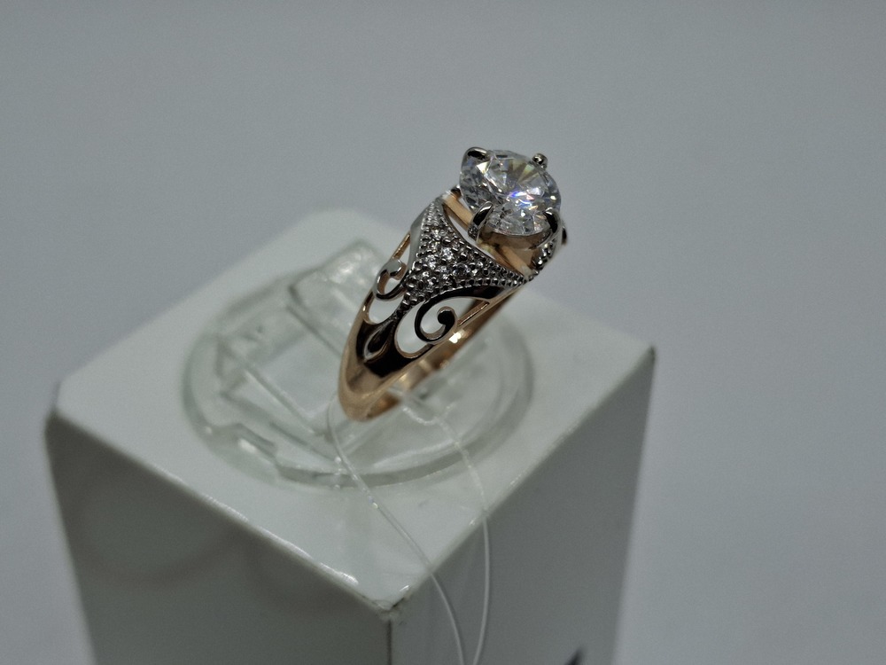 КОЛЬЦО С КАМНЯМИ (Au 585)