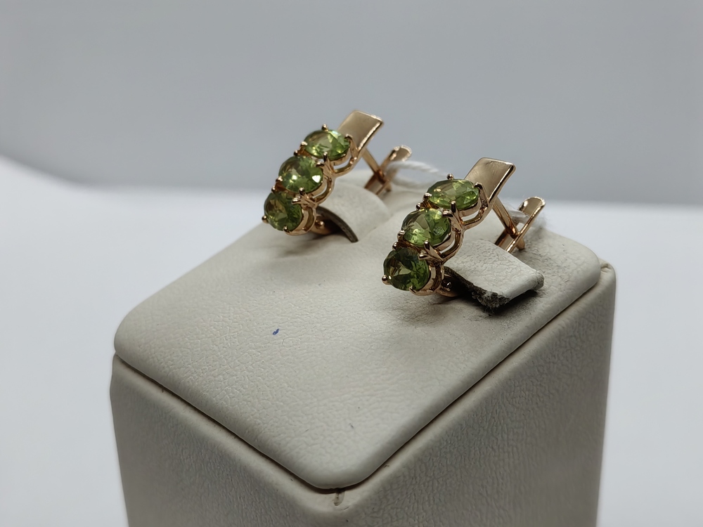 СКМИ585 СЕРЬГИ С КАМНЯМИ (Au 585)