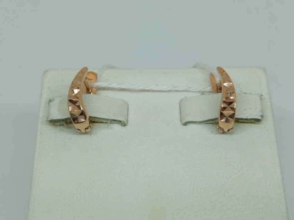 СБКМ585 СЕРЬГИ БЕЗ КАМНЯ (Au 585)