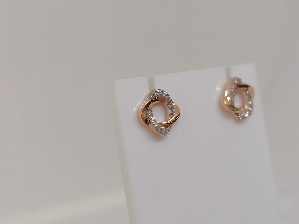 СЕРЬГИ ПУСЕТЫ с камнями (Au 585)