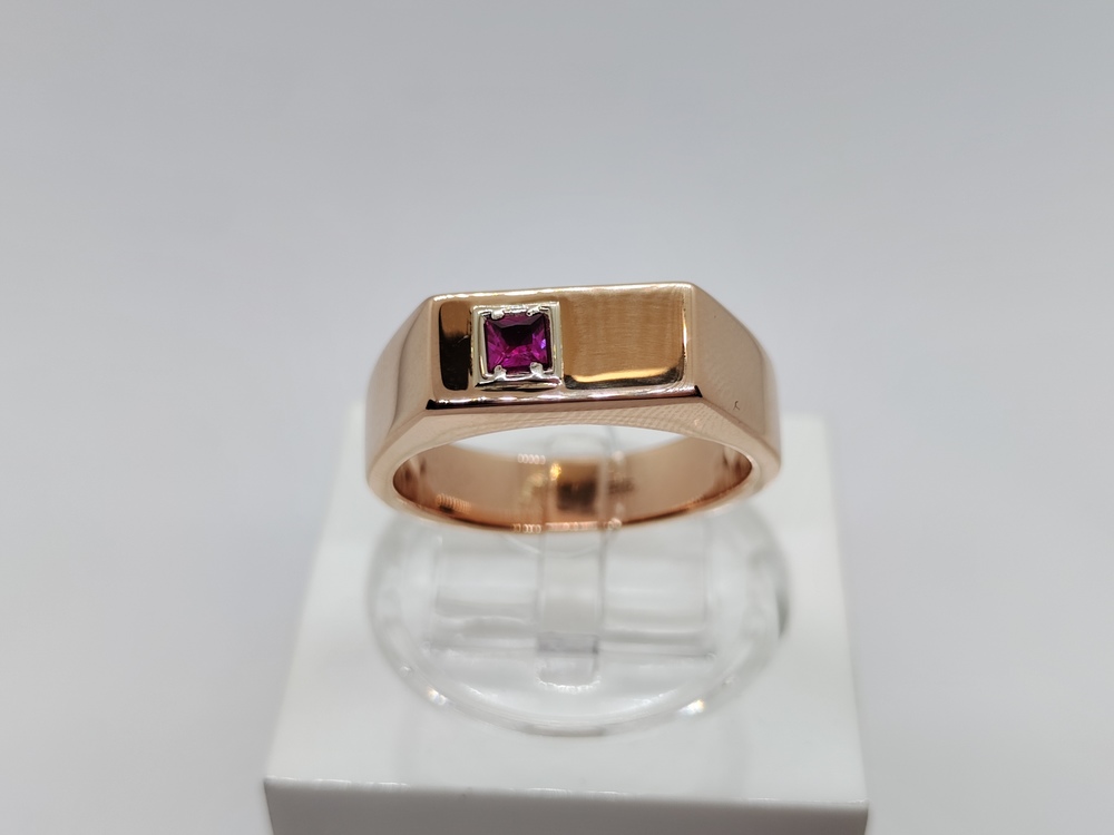 КОЛЬЦО ПЕЧАТКА корунд (Au 585)