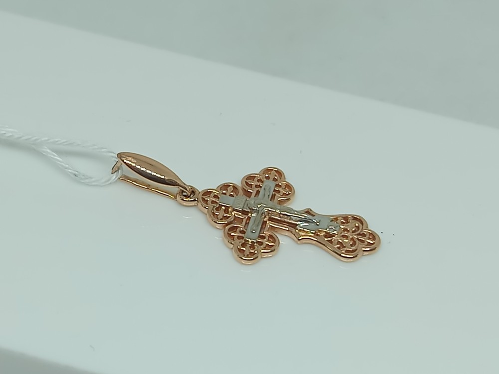 ПОДВЕСКА КРЕСТ БЕЗ КАМНЯ (Au 585)