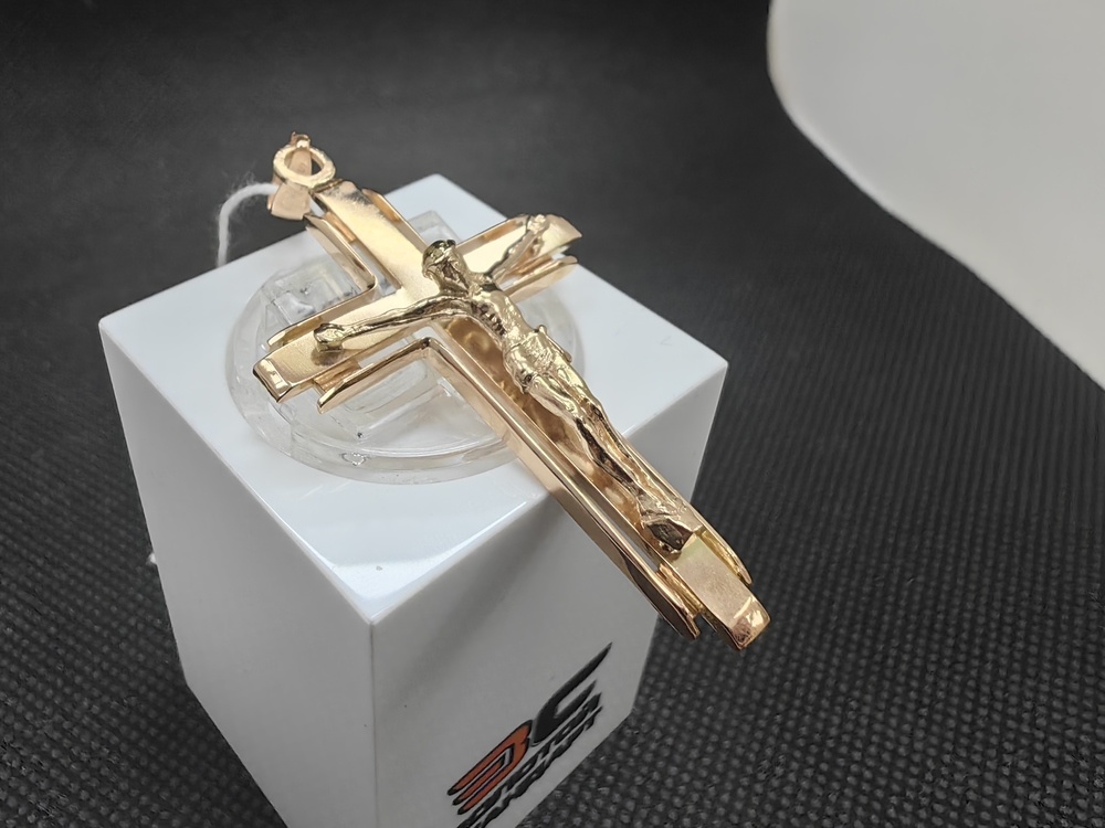 ПОДКБК585 ПОДВЕСКА КРЕСТ БЕЗ КАМНЯ (Au 585)