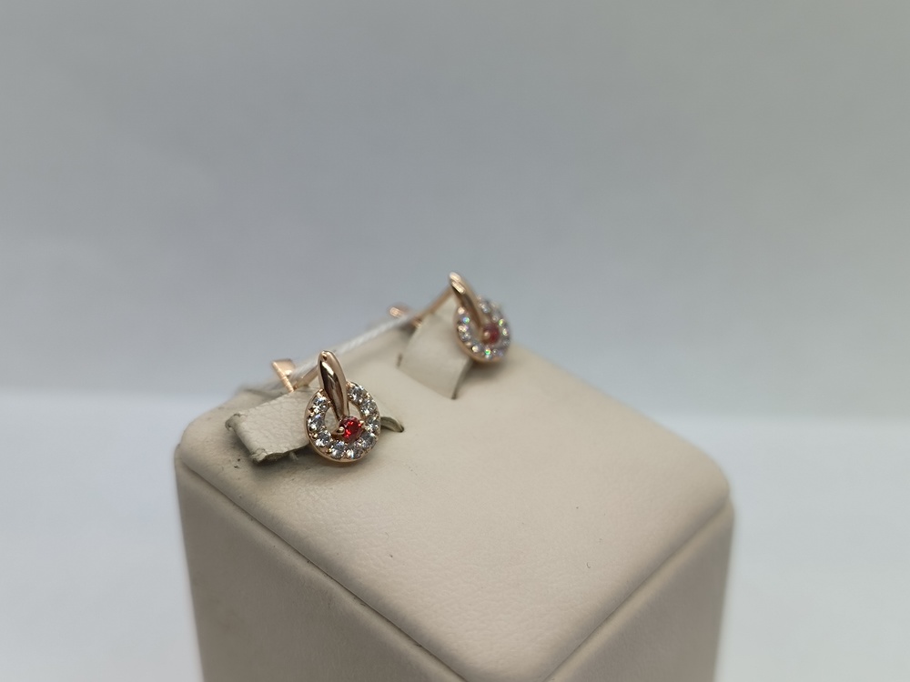 СКМИ585 СЕРЬГИ С КАМНЯМИ (Au 585)