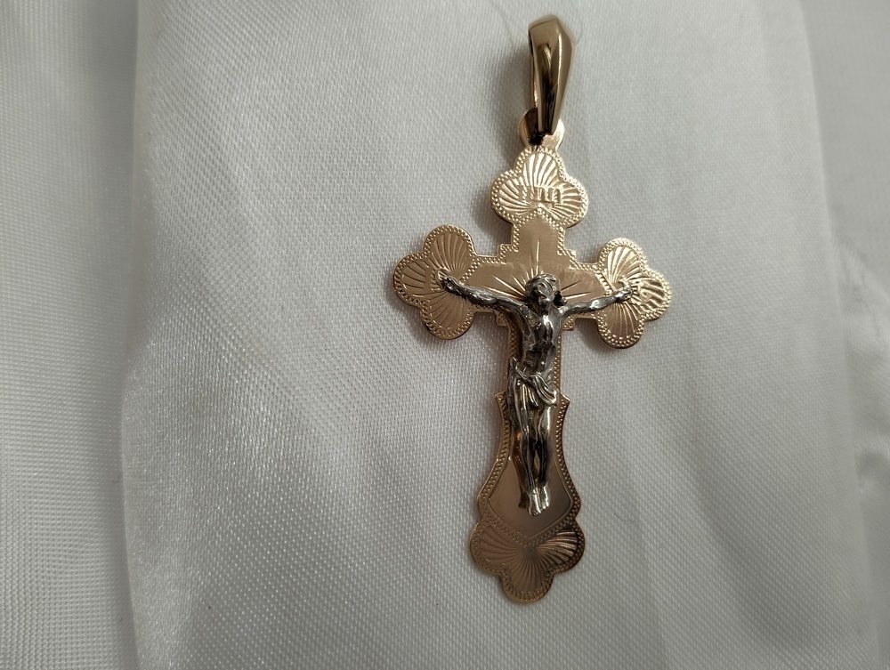 810-00029-10-00-00-03 ПОДВЕСКА КРЕСТ без камня (Au 585)