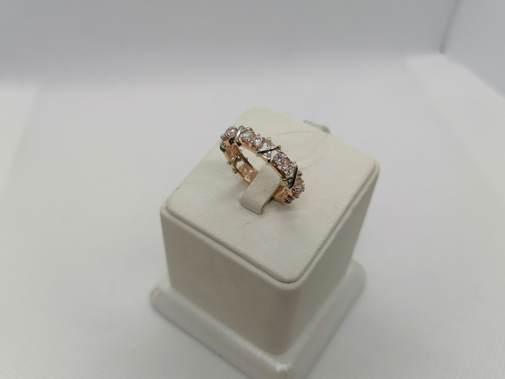 КОЛЬЦО С КАМНЯМИ (Au 585)