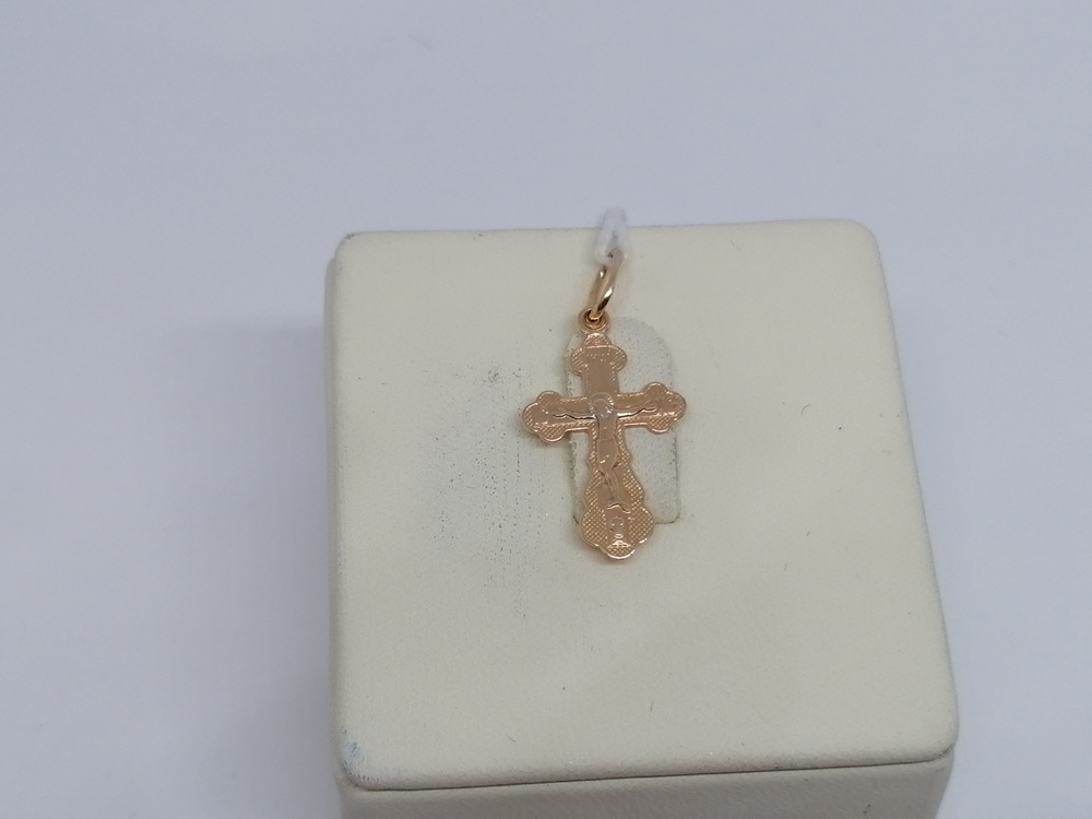 ПОДВЕСКА КРЕСТ БЕЗ КАМНЯ (Au 585)