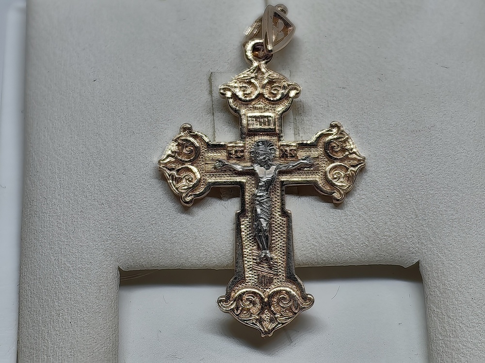 ПОДВЕСКА КРЕСТ без камня (Au 585)