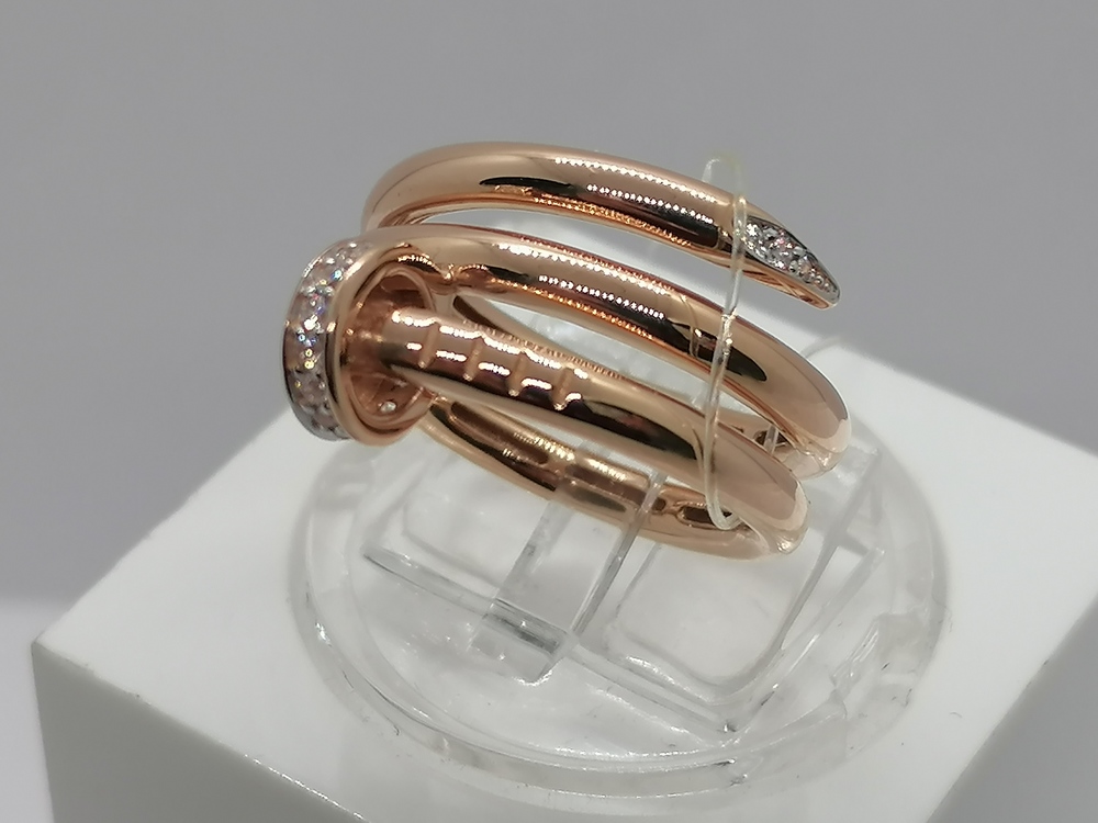 110328 КОЛЬЦО С КАМНЯМИ (Au 585)