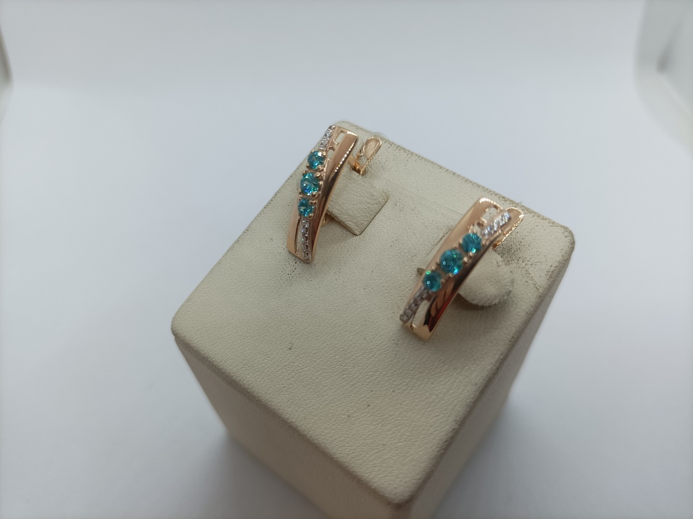 СЕРЬГИ С КАМНЯМИ (Au 585)