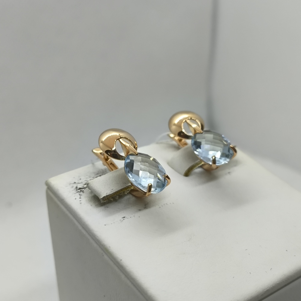 СЕРЬГИ С КАМНЕМ (Au 585)