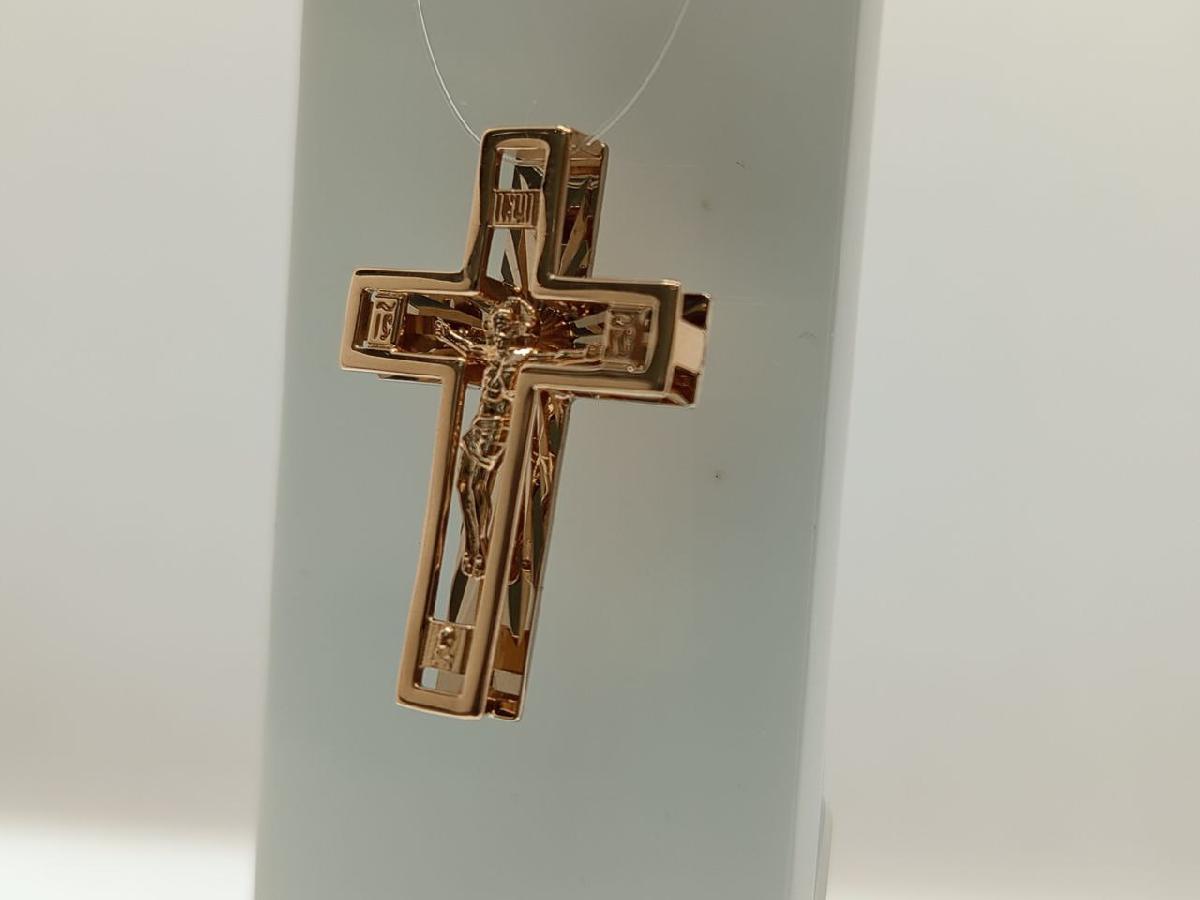 ПОДВЕСКА КРЕСТ без камня (Au 585)