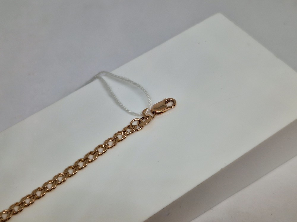 БРАСЛЕТ ПОЛНОВЕСНЫЙ Ромб двойной Au 585