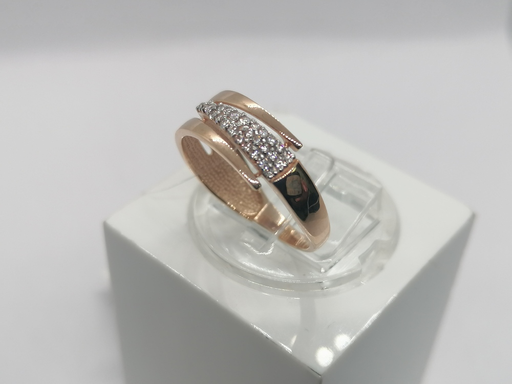 КОЛЬЦО С КАМНЯМИ (Au 585)