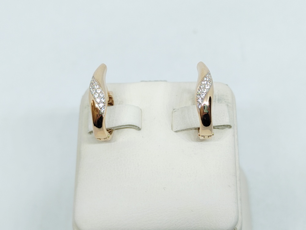 СКМИ585 СЕРЬГИ С КАМНЯМИ (Au 585)