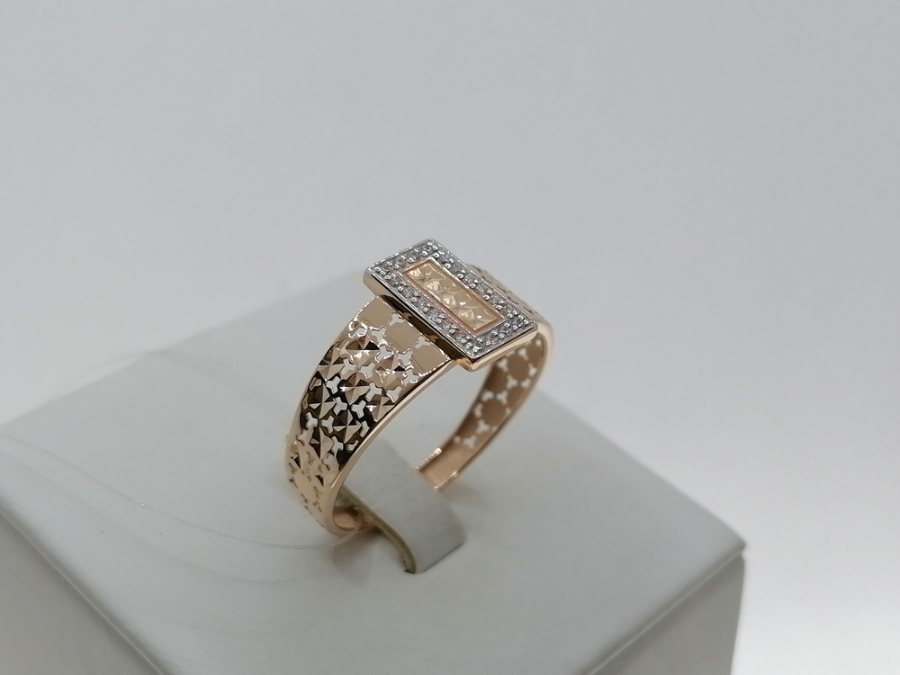 КОЛЬЦО С КАМНЯМИ (Au 585)