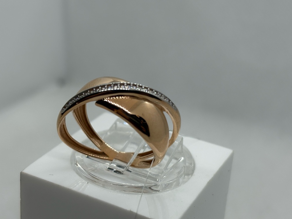 КОЛЬЦО С КАМНЯМИ (Au 585)