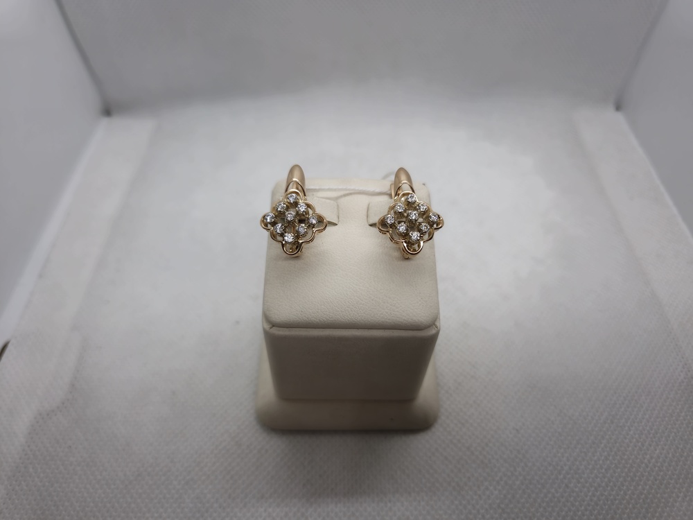 СКМИ585 СЕРЬГИ С КАМНЯМИ (Au 585)