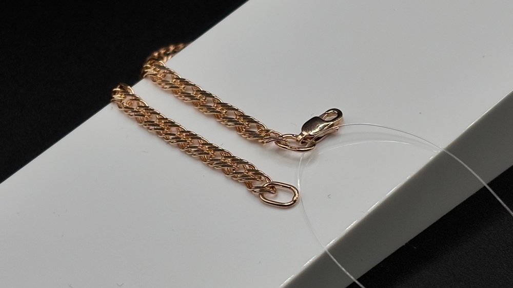 БРАСЛЕТ ПУСТОТЕЛЫЙ Ромб двойной (Au 585)