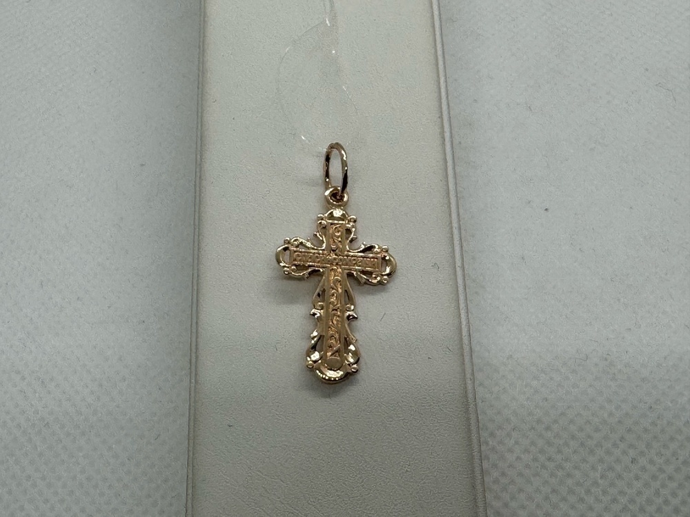 ПОДВЕСКА КРЕСТ без камня (Au 585)