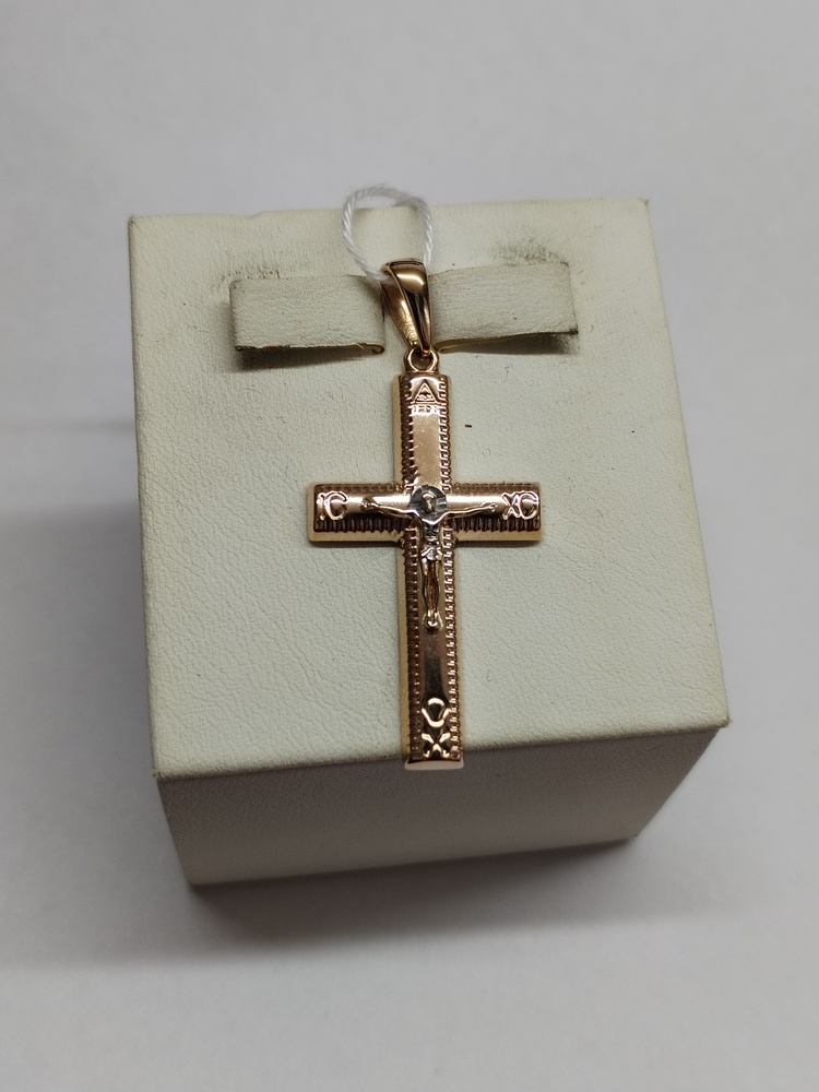 ПОДКБК585 ПОДВЕСКА КРЕСТ БЕЗ КАМНЯ (Au 585)