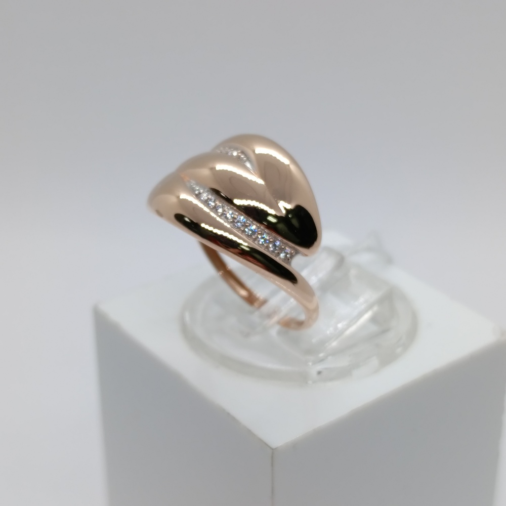 КОЛЬЦО С КАМНЯМИ (Au 585)