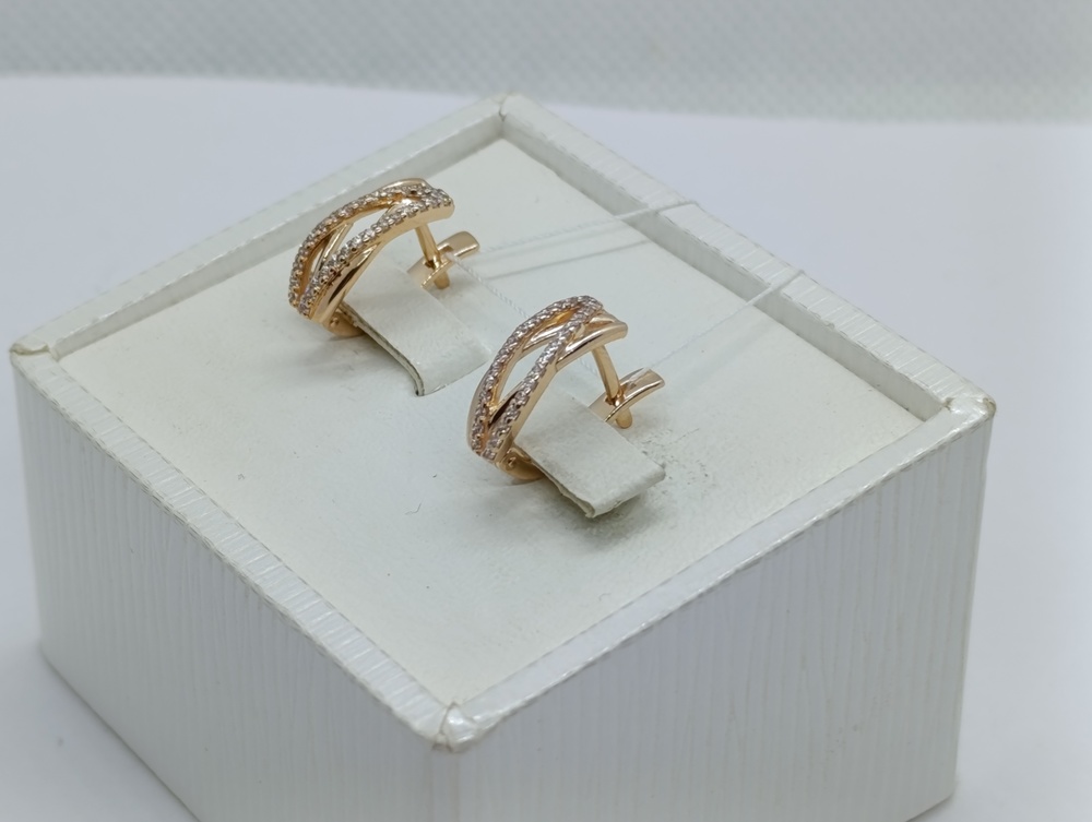 СКМИ585 СЕРЬГИ С КАМНЯМИ (Au 585)