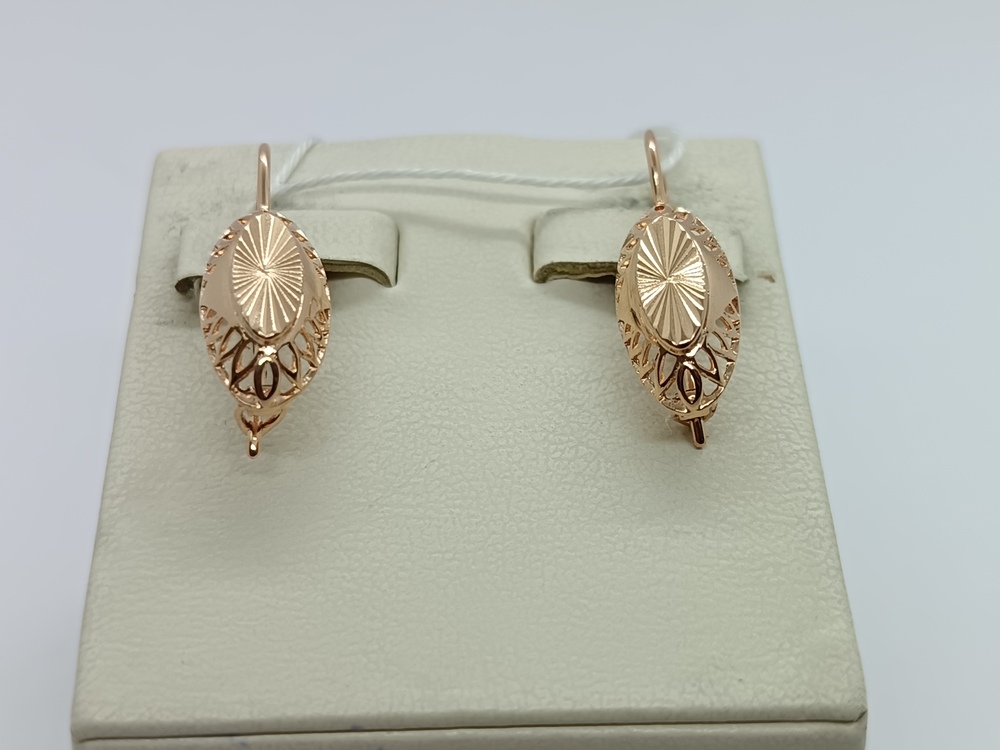 СБКМ585 СЕРЬГИ БЕЗ КАМНЯ (Au 585)