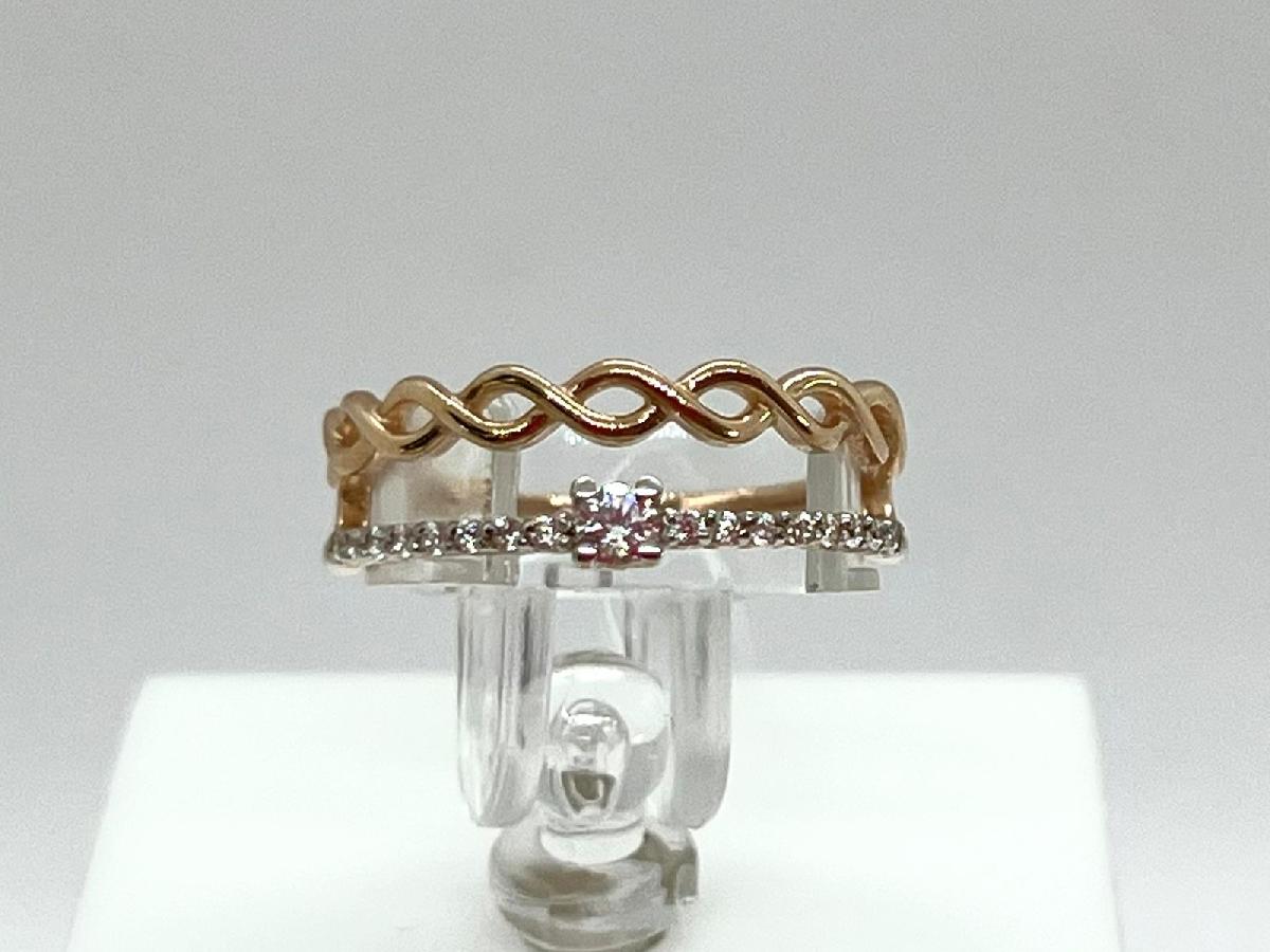 КОЛЬЦО С КАМНЯМИ (Au 585)