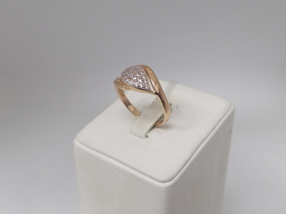 КОЛЬЦО С КАМНЯМИ (Au 585)