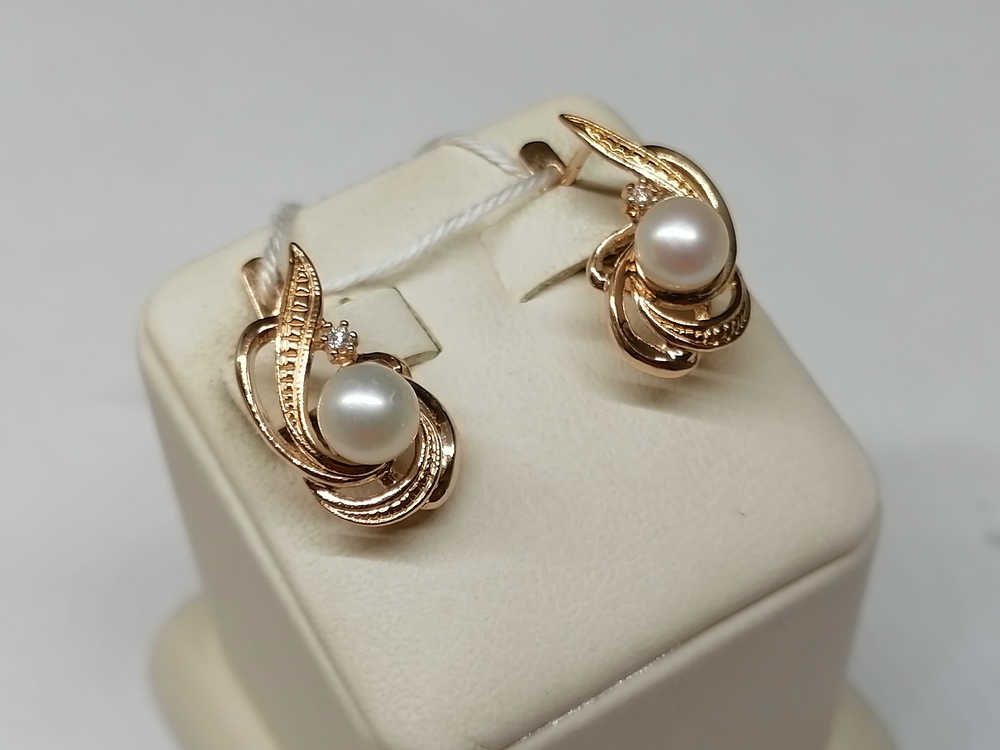 СКМИ585 СЕРЬГИ С КАМНЯМИ (Au 585)