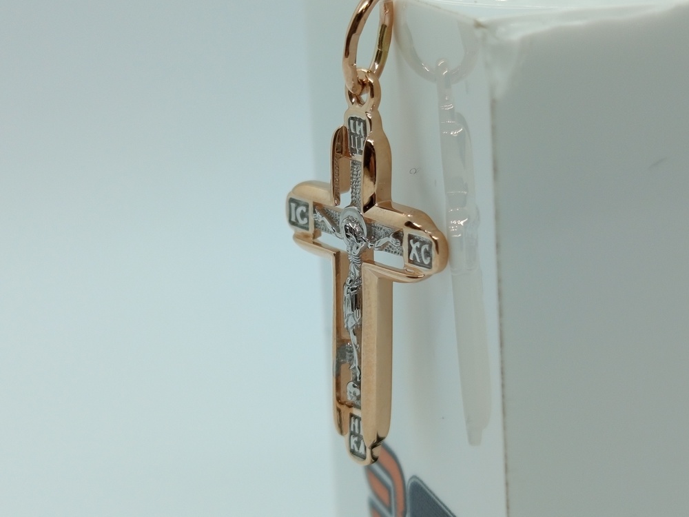 ПОДВЕСКА КРЕСТ без камня (Au 585)