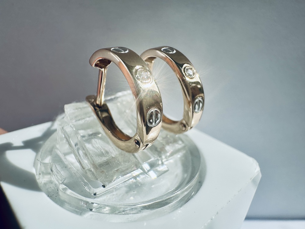 СЕРЬГИ С КАМНЯМИ (Au 585)